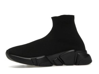 Balenciaga Speed Graffiti Trainers Black White Logo (Women's)