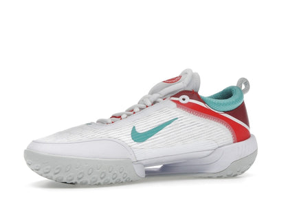 Nike Court Zoom NXT HC White Light Silver Habanero Red Washed Teal (Women's)