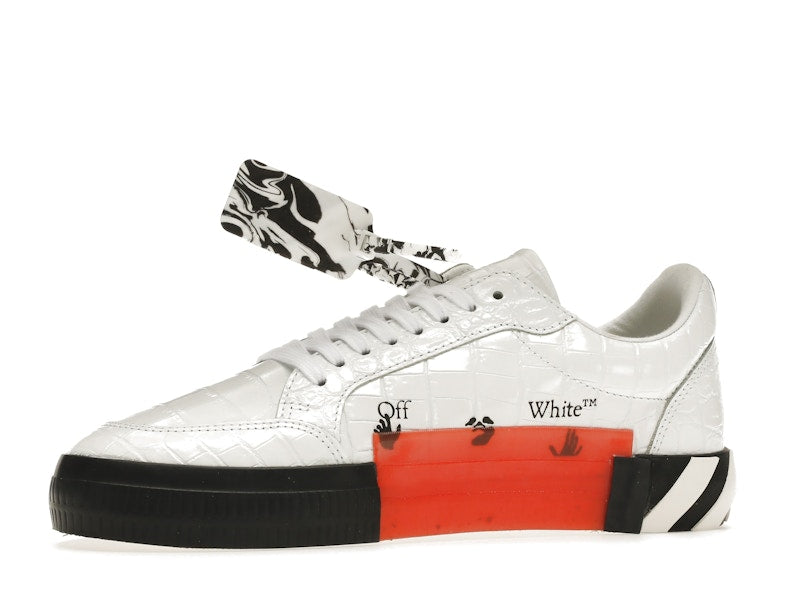 OFF-WHITE Vulc Low Croco Leather White Black