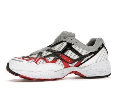 Saucony Grid Web White Grey Red