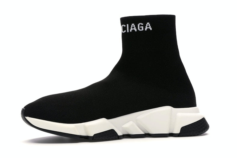Balenciaga Speed Sock Slip-On Black White