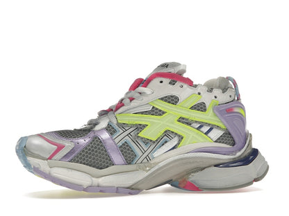 Balenciaga Runner Leather Free Grey Light Purple Neon Yellow White