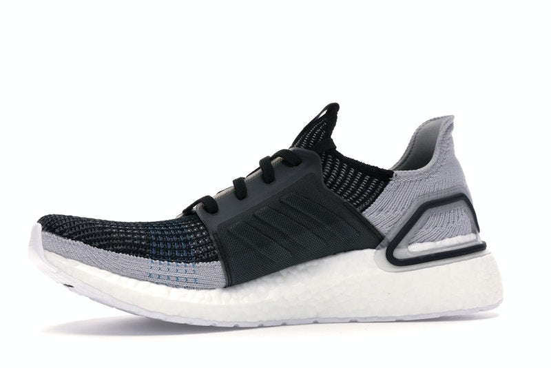 adidas Ultra Boost 19 Core Black Grey Six Shock Cyan