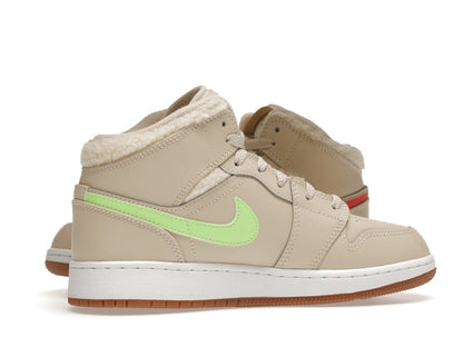 Jordan 1 Mid Utility Fleece Pearl White (GS)