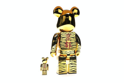 Bearbrick x Tyga x Hajime Sorayama 100% & 400% Set Gold