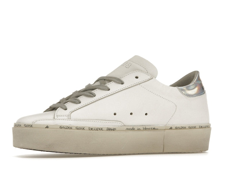Golden Goose Hi Star White Glitter Star Mirror Heel (Women's)