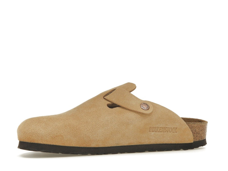 Birkenstock Boston Suede Latte Cream