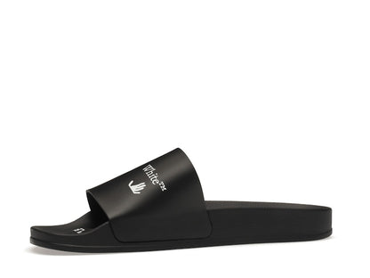 OFF-WHITE Drowning Man Logo Slides Black White FW21