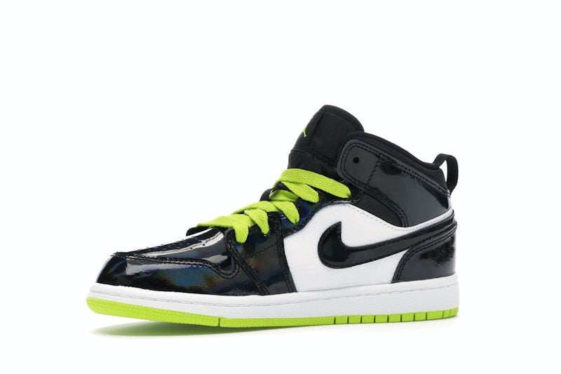 Jordan 1 Mid Black Cyber Mystic Green (PS)
