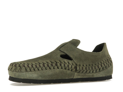Birkenstock London Braided Shearling Kith Olive Night