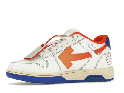 OFF-WHITE Out Of Office OOO Low Tops White Orange Blue Contrast Stitching