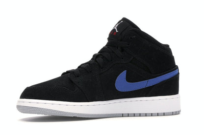 Jordan 1 Mid Multi-Color Swoosh Black (GS)