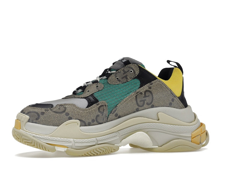 Gucci x Balenciaga The Hacker Project Triple S Beige Green Yellow