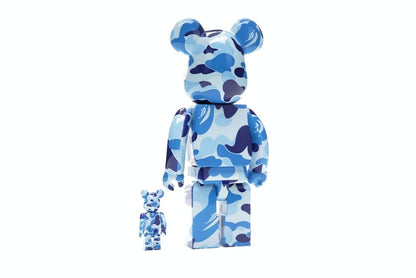 Bearbrick A Bathing Ape ABC Camo 100% & 400% Set Blue