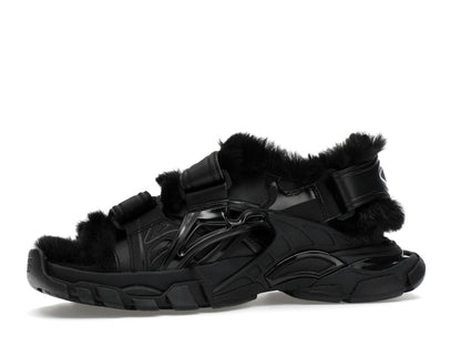 Balenciaga Track Sandal Fake Fur Black (Women's)