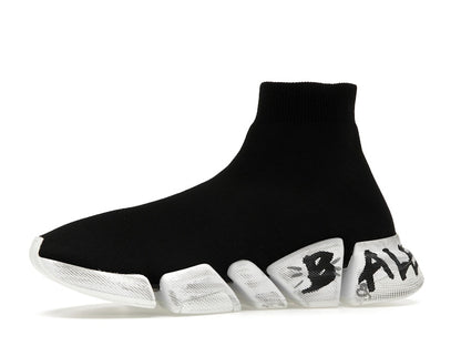 Balenciaga Speed 2.0 Graffiti Recycled Knit Black (Women's)