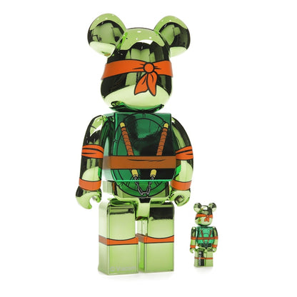 Bearbrick x Teenage Mutant Ninja Turtles Michelangelo 100% & 400% Set