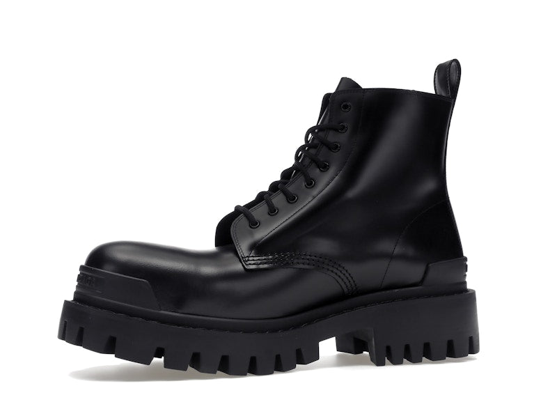 Balenciaga Strike 20mm Lace Up Boot Black