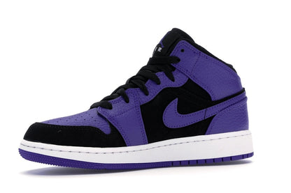 Jordan 1 Mid Black Dark Concord (GS)
