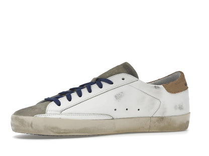 Golden Goose Super-Star Suede Toe White Taupe Royal Blue Black