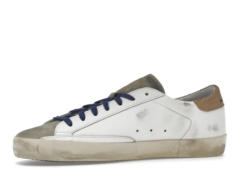Golden Goose Super-Star Suede Toe White Taupe Royal Blue Black