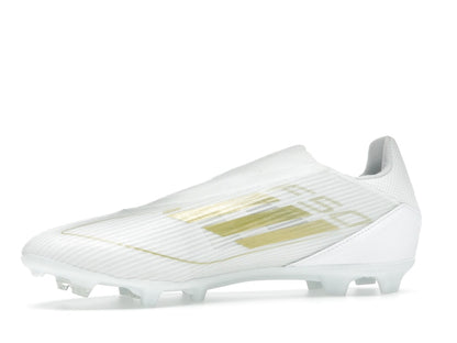 adidas F50 League Laceless Firm/Multi-Ground Cloud White Gold Metallic