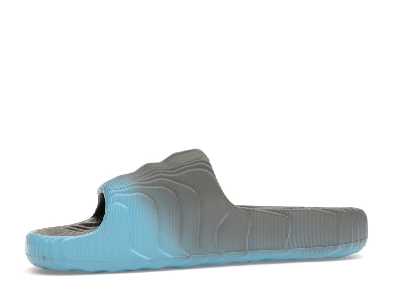adidas Adilette 22 Slides Grey Semi Blue Burst Mel Core Black