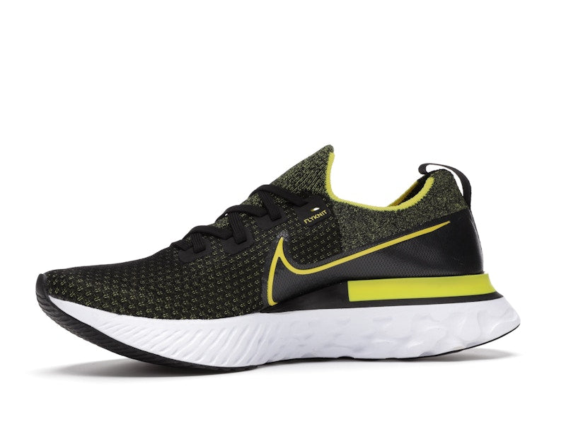 Nike React Infinity Run Flyknit Black Sonic Yellow