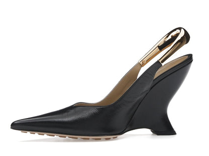 Bottega Veneta Punta Pointed-Toe Slingback Pumps Black (Women's)
