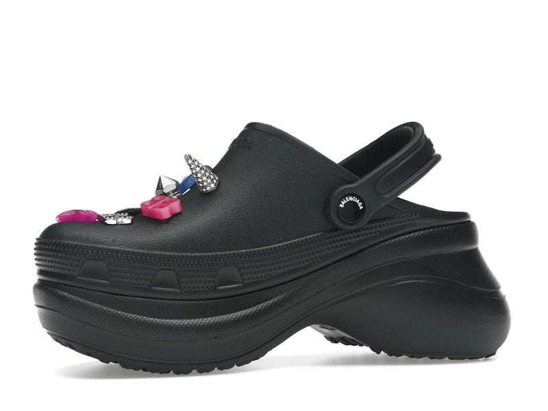 Balenciaga x Crocs Mule Black Multicolor Jibbitz (Women's)