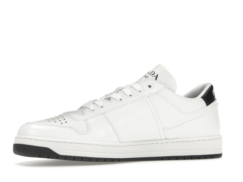Prada Downtown Low Top Sneakers Leather White White Black