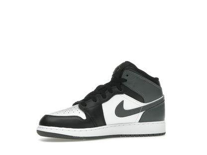 Jordan 1 Mid Black White Iron Grey (GS)