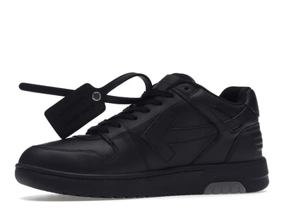 OFF-WHITE Out Of Office OOO "For Walking" Low Tops Black White
