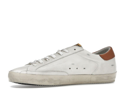 Golden Goose Super-Star White Grey Brown Heel Tab