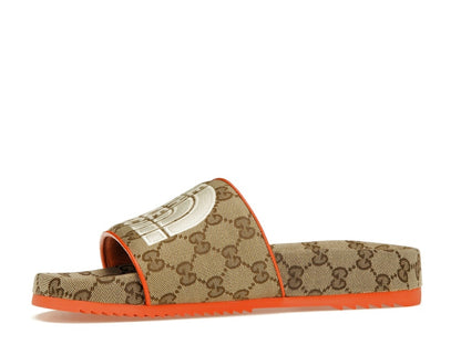 Gucci x The North Face GG Slide Orange Beige Ebony Original GG Canvas