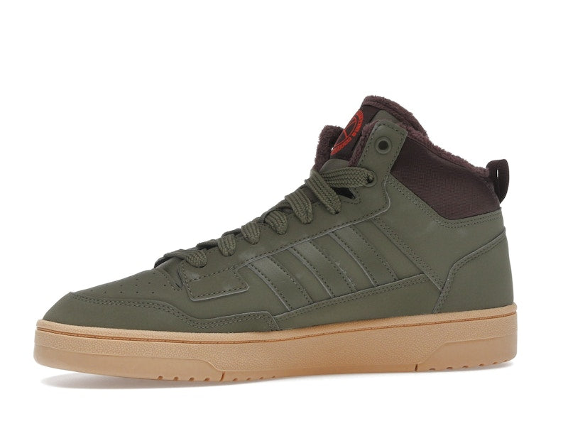 adidas Rapid Court Mid Winterized Olive Strata Shadow Brown Gum