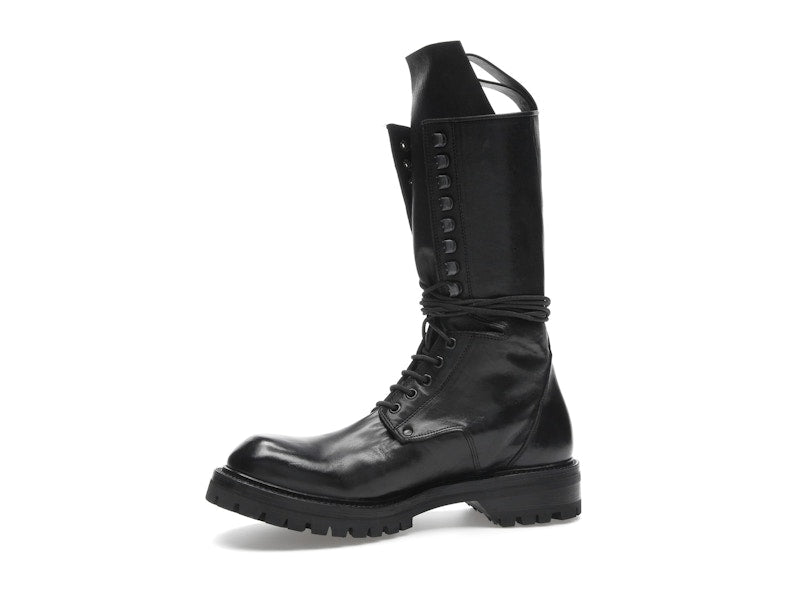 Rick Owens Army Laced Boot Black