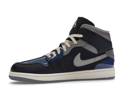 Jordan 1 Mid SE Craft Obsidian French Blue Ashen Slate White