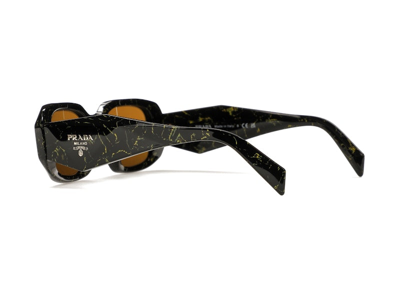 Prada Sunglasses PR 17WSF Black/Yellow Marble/Dark Brown (PR17WSF-19D01T-51)