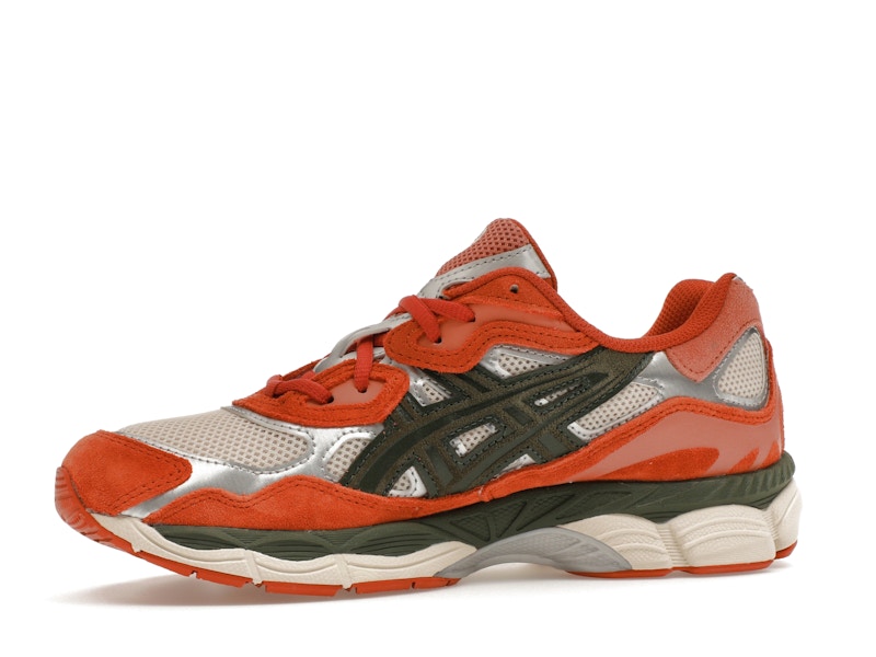 ASICS Gel-NYC Oatmeal Forest Green Orange