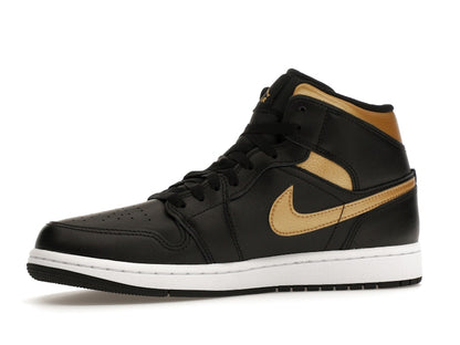 Jordan 1 Mid Black Metallic Gold