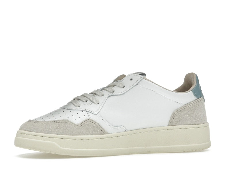 Autry Medalist Leather Low White Silver Blue