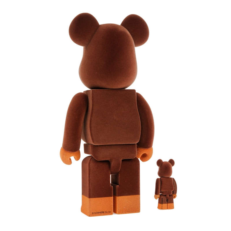 Bearbrick x Bape Baby Milo Flocky Ver. 100% & 400% Set
