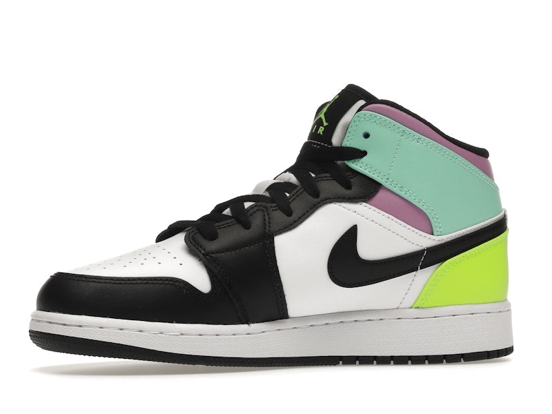 Jordan 1 Mid Pastel Black Toe (GS)