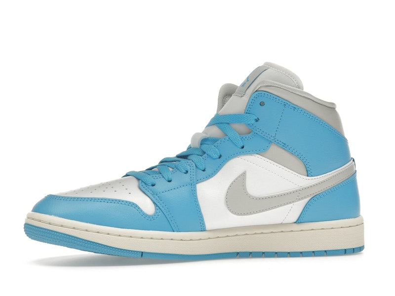 Jordan 1 Mid Dark Powder Blue White Sail Neutral Grey (Women's)