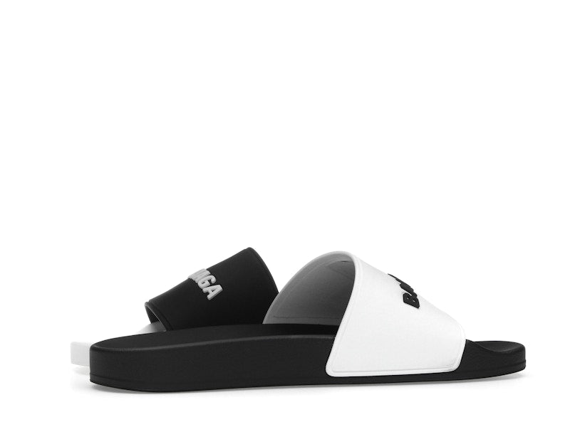 Balenciaga Pool Slides White Black (Women's)