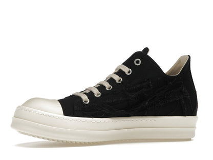 Rick Owens DRKSHDW Slashed Low Sneaks Black Milk