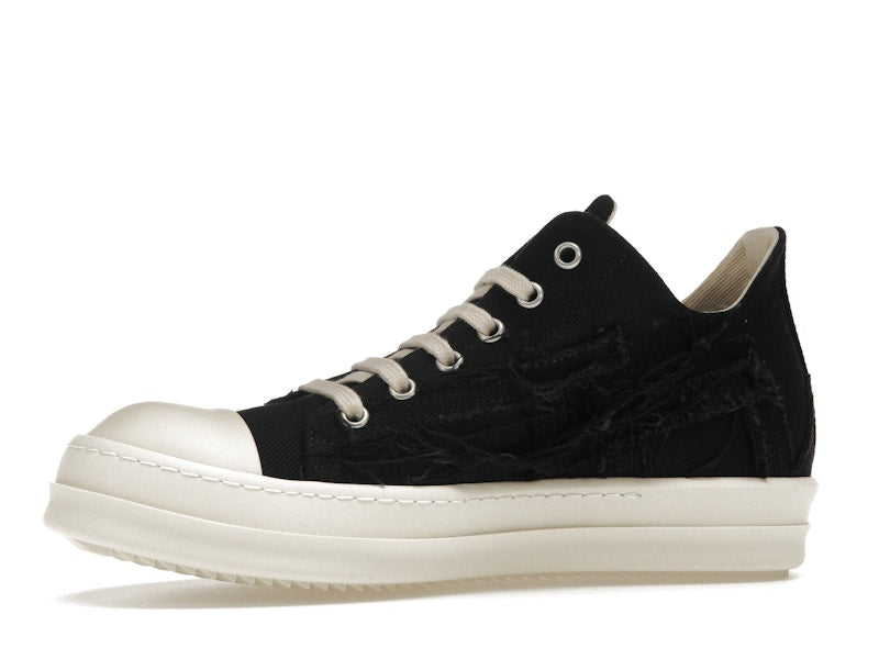 Rick Owens DRKSHDW Slashed Low Sneaks Black Milk