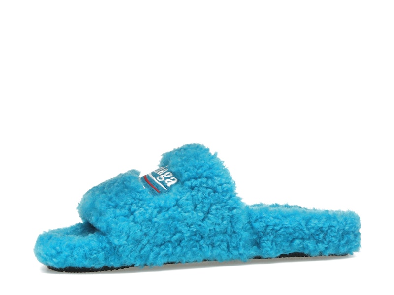 Balenciaga Furry Slide Sky Blue