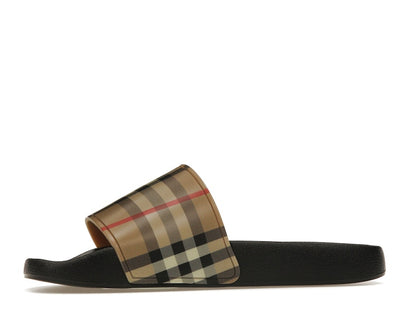 Burberry Check Print Slides Archive Beige (Women's)
